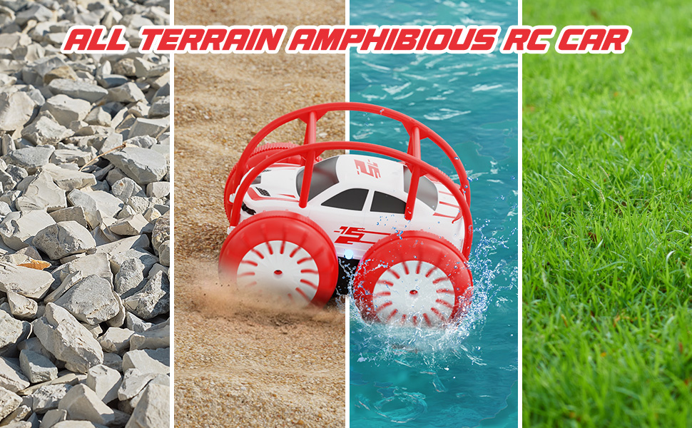 Amphibious Remote Control Car, Rechargeable Fast Direct Charging RC