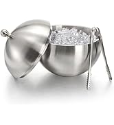 Yesland Ice Bucket with Lid, Double Insulation Ice Box Container Storage Box, 2 L Stainless Steel...