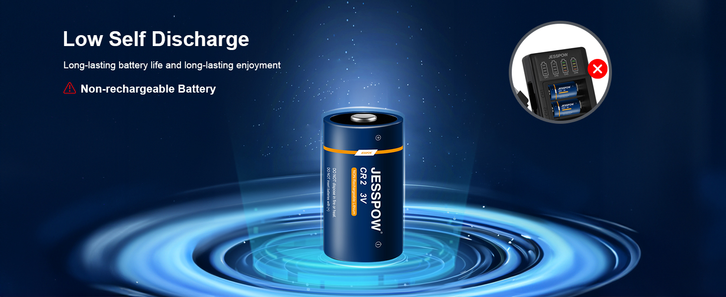 JESSPOW CR2 Lithium Battery (24Pack), CR2 3V Batteries