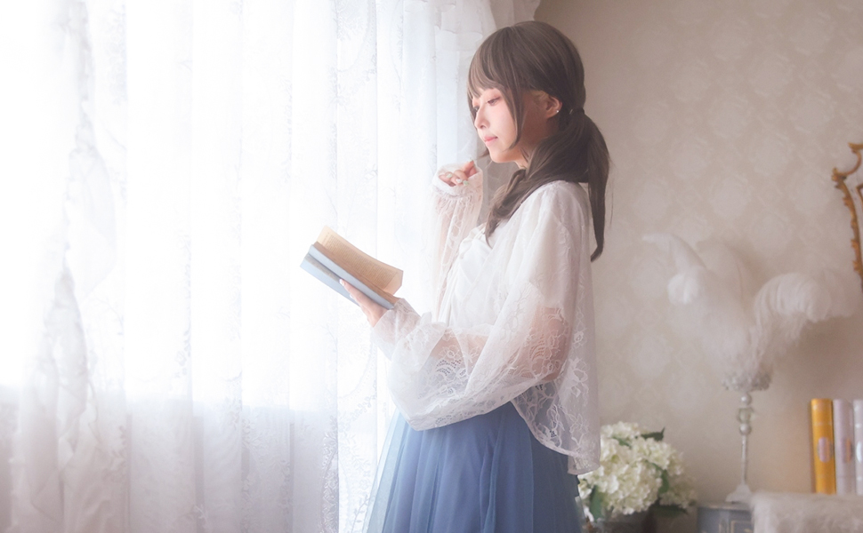 Amazon.co.jp: [フェイバリット] 紫陽花レースのシフォンワンピ