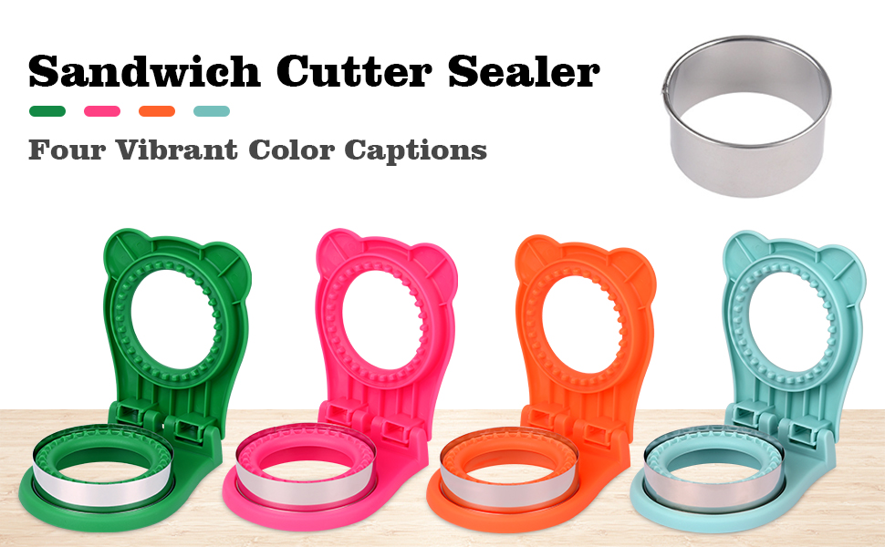 HUAKENER Sandwich Cutter and Sealer, DoubleSided Gear Seal Sandwich