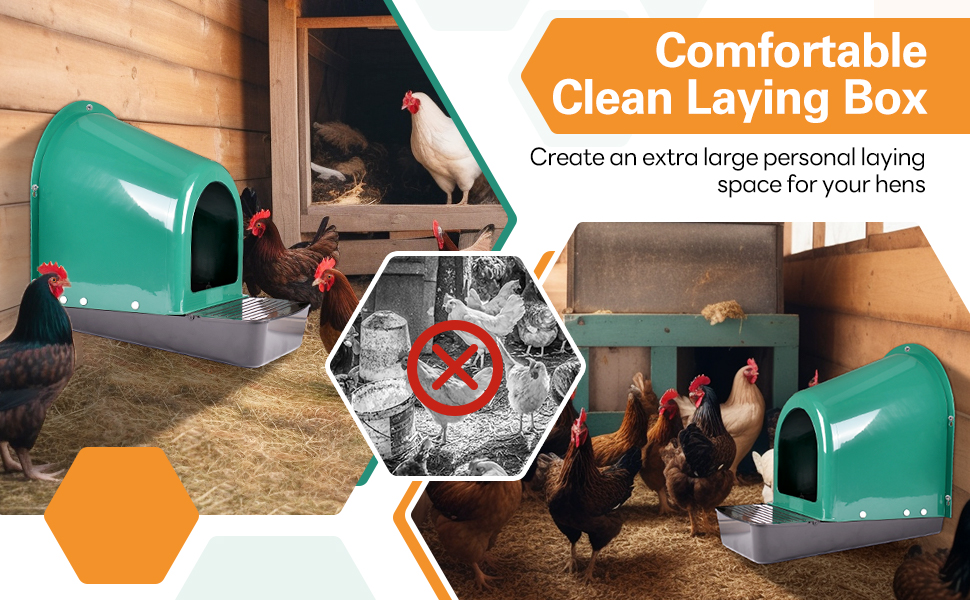 Tetuga Chicken Nesting Box, 5 Pack Chicken Nesting Boxes
