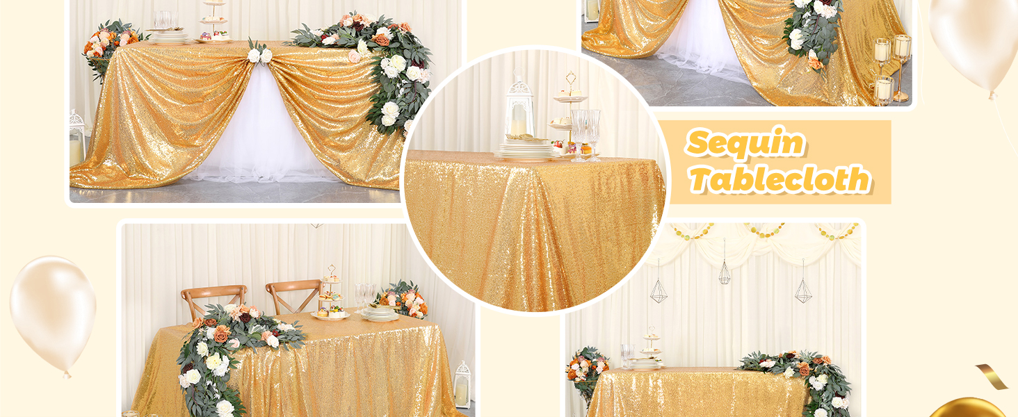 Glitter Tablecloths Size