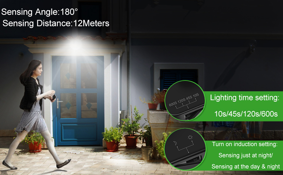 CLY Security Lights with Motion Sensor, 54W LED PIR Floodlight, 6500K