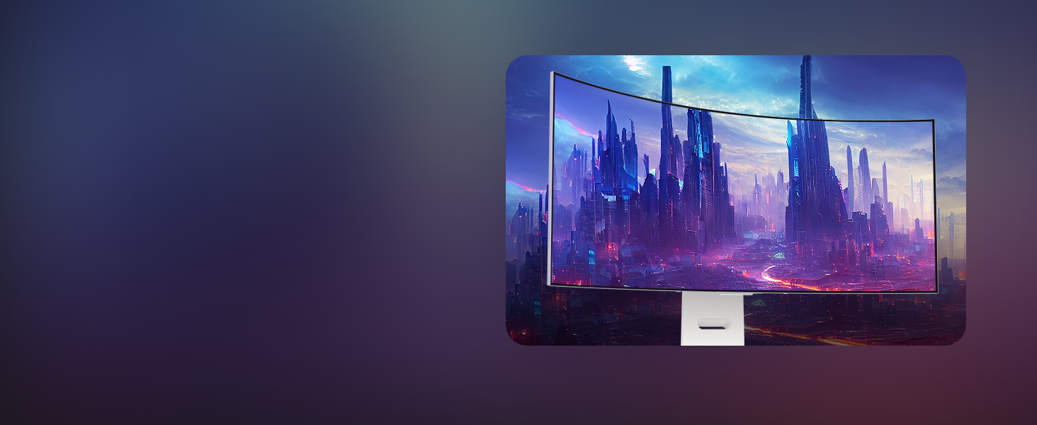 un paysage panoramique LG écran OLED
