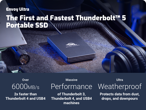 OWC 4TB Envoy Ultra Thunderbolt 5 Portable SSD Enclosure External