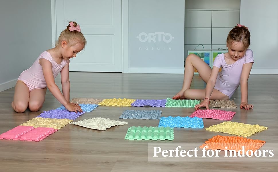 ORTO NATURE Massage Puzzle Floor Mats Orthopedic Game Mat for Kids