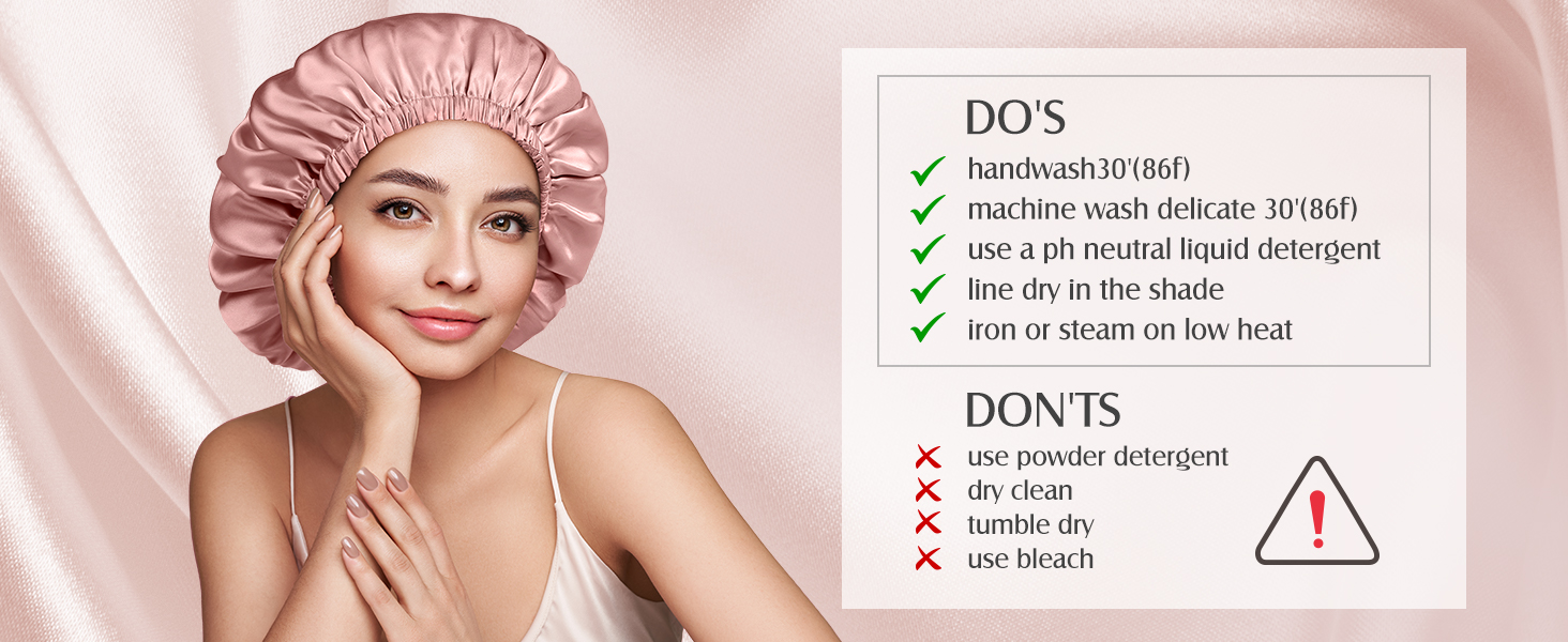 22 Momme Mulberry Silk Bonnet for Sleeping Women - Larger Double Layer Silk Hair Wrap