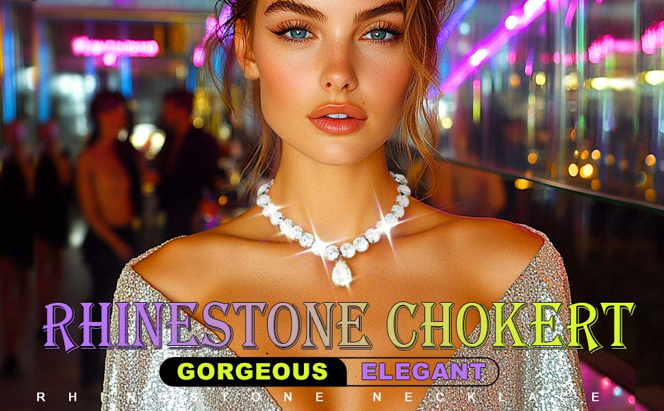 silver rhinestone necklace