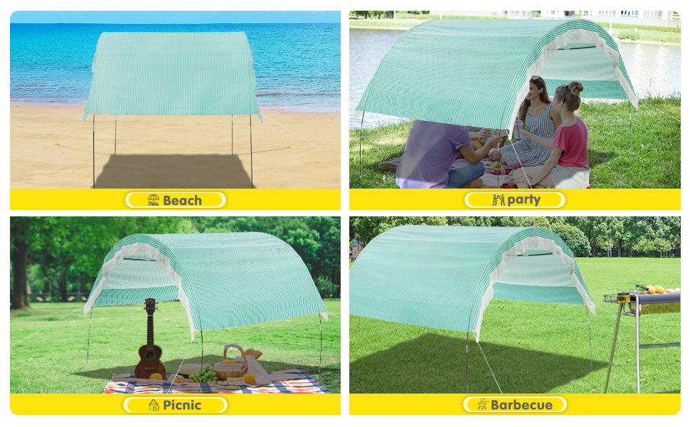 Magiea Beach Sun Shade Canopy UV50+, Beach Tent Pop Up