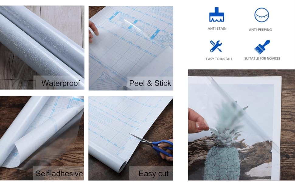 Heroad Brand Clear Book Cover Self Adhesive Clear Contact Paper for Books Peel and