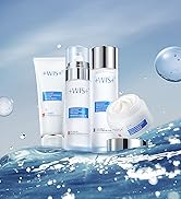 WIS Moisturizing 4-Piece Skin Care Set with Facial Cleanser, Toner, Lotion, Cream for Daily Clean...
