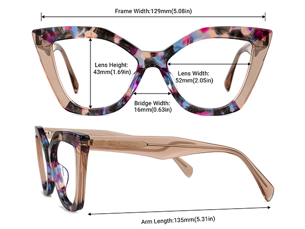 Amazon.com: Zeelool Stylish Acetate Cat Eye Blue Light