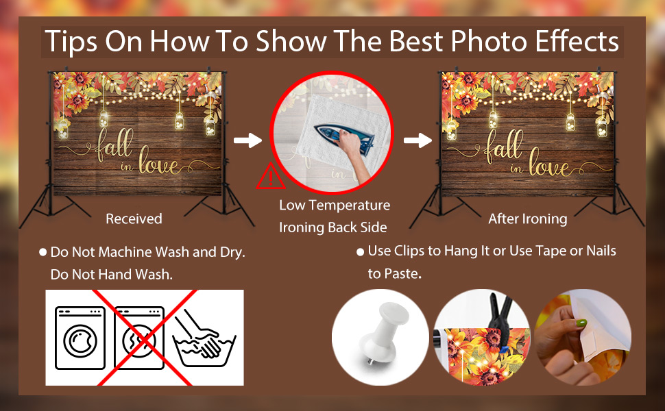 Amazon.com : Funnytree Fall in Love Party Backdrop Photography Autumn