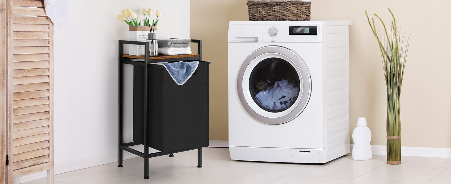 Laundry Hamper with Shelf Small Laundry Sorter with