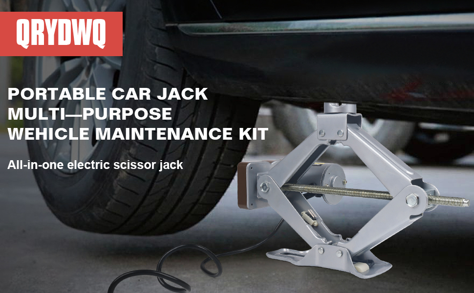 Electric Car Jack 3 Ton Scissor Jack, 12V Electric Portable