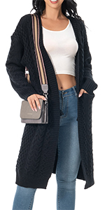 strickjacke damen lang