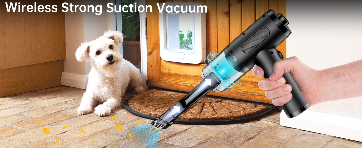 Hiyorsoa Compressed Air Duster Cleaner for PC, 2in1 Computer Vacuum