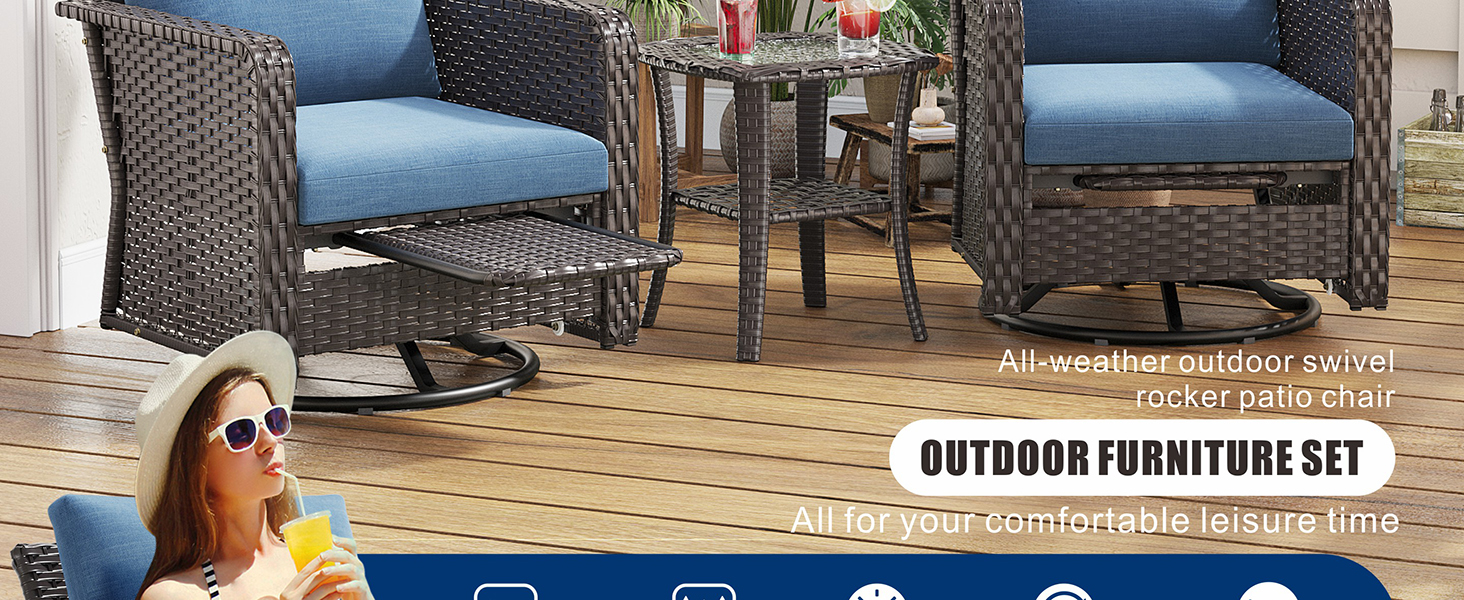 Bistro Table and Chairs Set of 2