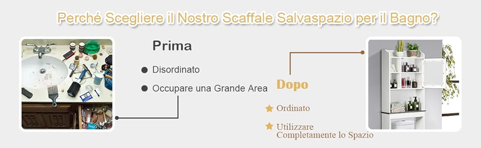 COSTWAY Sopralavatrice Mobile Per Lavatrice Bianco Con 2 Ante, Mobiletto Bagno Coprilavatrice Copri Asciugatrice WC 16 3