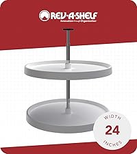 中央香台　置物台 Amazon.com: Rev-A-Shelf 20 英吋(約50.8 公分)雙圓Lazy Susan