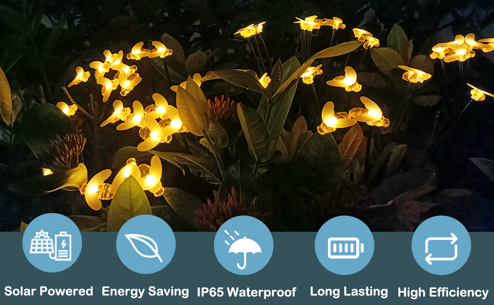 solar bee lights