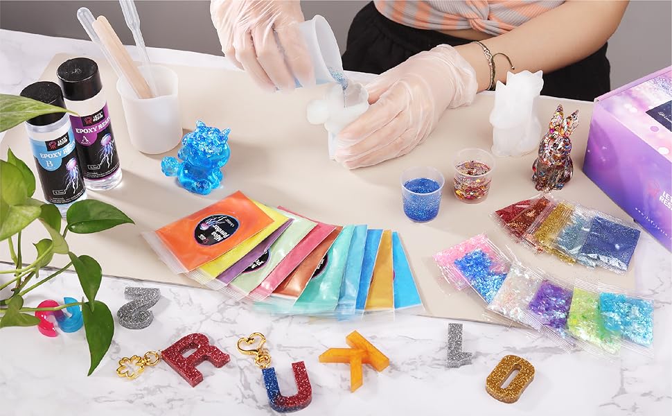 LET'S RESIN Epoxy Resin Kits for Beginners, 280ml/9.8oz Crystal Clear