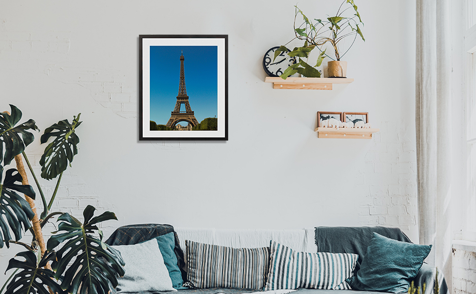 HOMESEVEN 20x24 Frame, 20x24 Picture Frame Matted to 16x20, Solid Wood Poster Frame