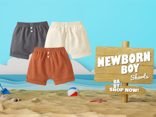 Amazon.com: SOBOWO Newborn Shorts Boys Summer 3-Pack Solid