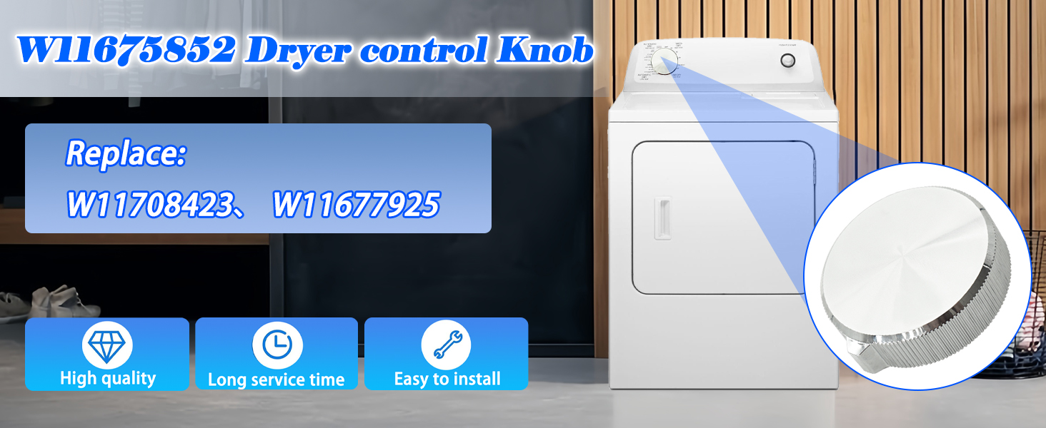 W11708423 Dryer Control Knob Replacement Parts Fit For