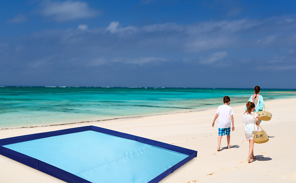 HOMBYS Sandproof Waterproof Beach Blanket for Family - 83" x 83" Extra Large, Quick Drying, Lightweight & Durable wit E7cccaf6 0851 4623 Ba8f 23a6e99a551a. CR0,0,970,600 PT0 SX970 V1