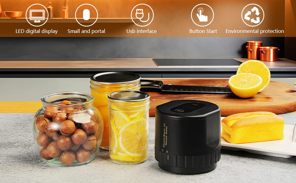 Electric Mason Jar Vacuum Sealer Kit