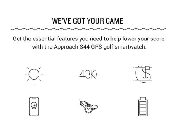 Approach S44 GPS Golf Smartwatch