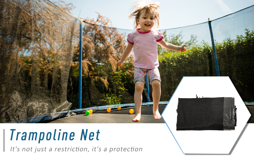 10FT 6Poled Trampoline Safety Net Replacement, Enclosure