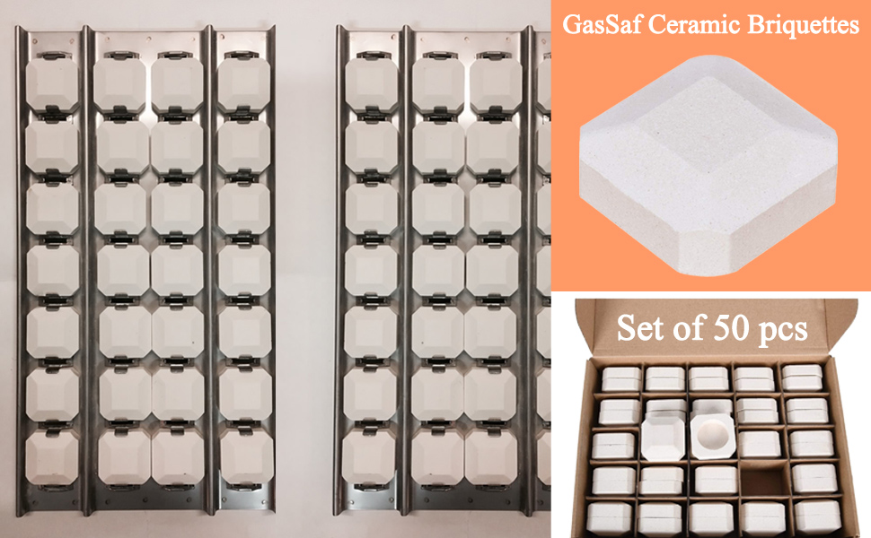 GasSaf Ceramic Briquettes Replacement for Lynx L27, L30, L42, CS30 and