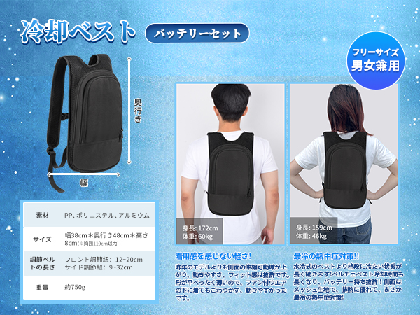 Amazon.co.jp: [RuiPu] ペルチェ ベスト【2025新登場＆2つ冷却