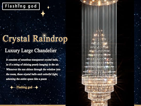 光GODGODGODGOD Flashing God W40 Modern Crystal Chandelier for Living Room
