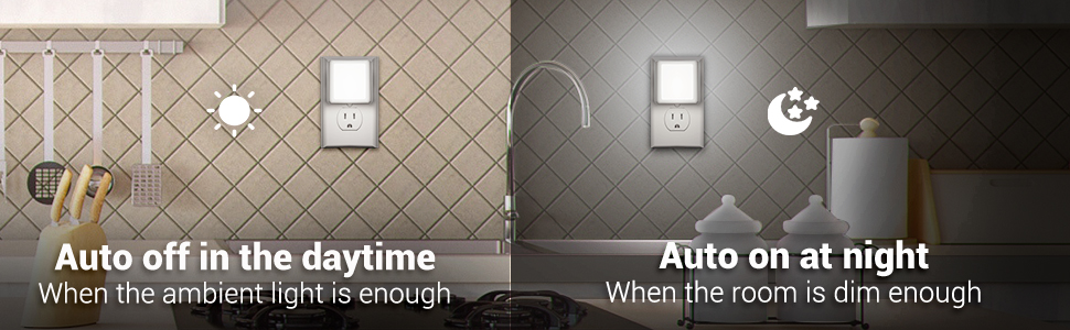 Night light wiht light sensor,auto on/off