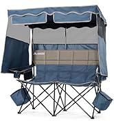 Double Beach Chair With Canopy Shade Camping Chair With Canopy Oversized Camping Chair With Remov...