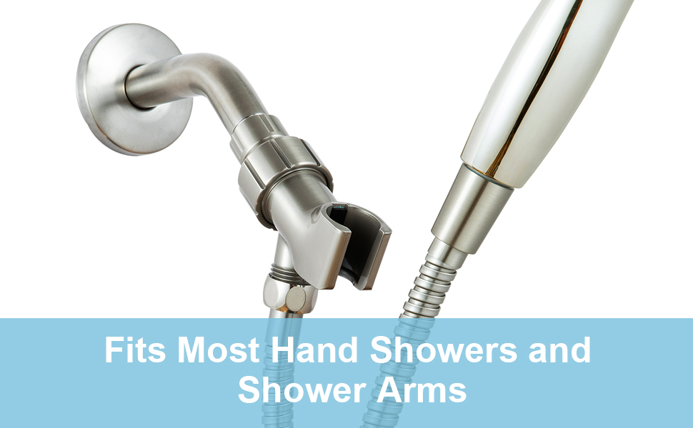 OFFO Shower Head Holder for Handheld Shower Head, Brushed Nickel