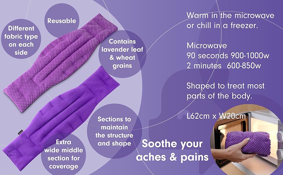 Shaped to treat most body parts, soothe your aches and pains