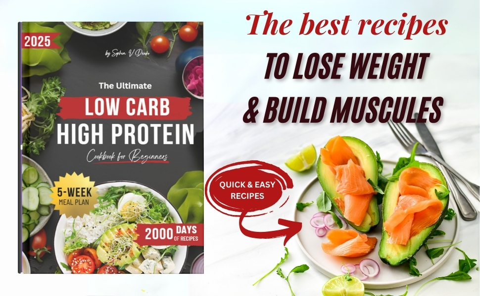 Book and plate with avocado and salmon