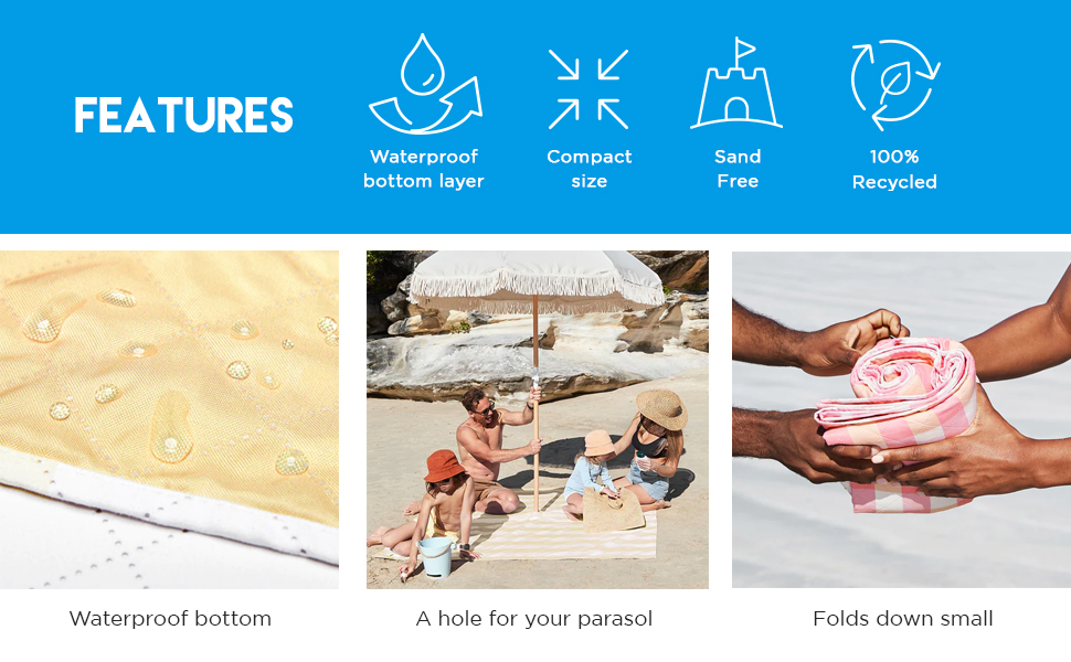 Dock & Bay Picnic Blanket Quick Dry & Water Resistant