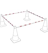RoadHero 4 Pack 4 FT to 6.9 FT Retractable Cone Bar, Expandable Traffic Cone Bars for Parking Lot...
