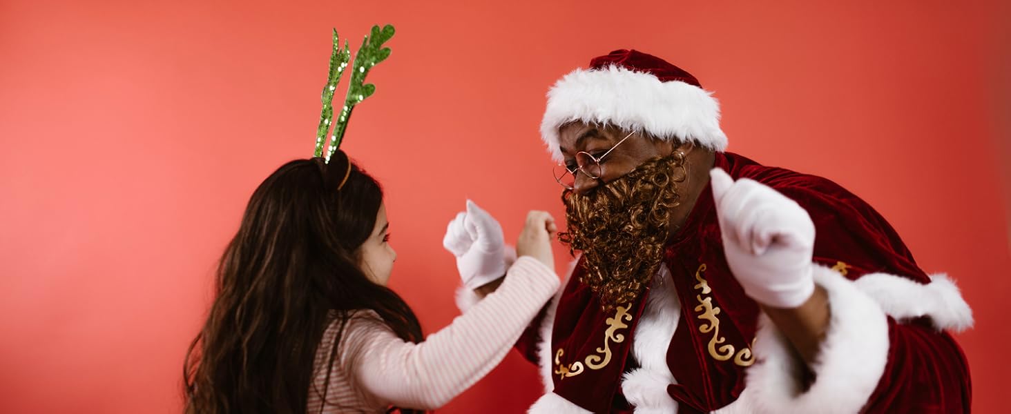 rudolph deer red nosed cosplay adult parent child clip hair décor novelty moose crimbo mum dad