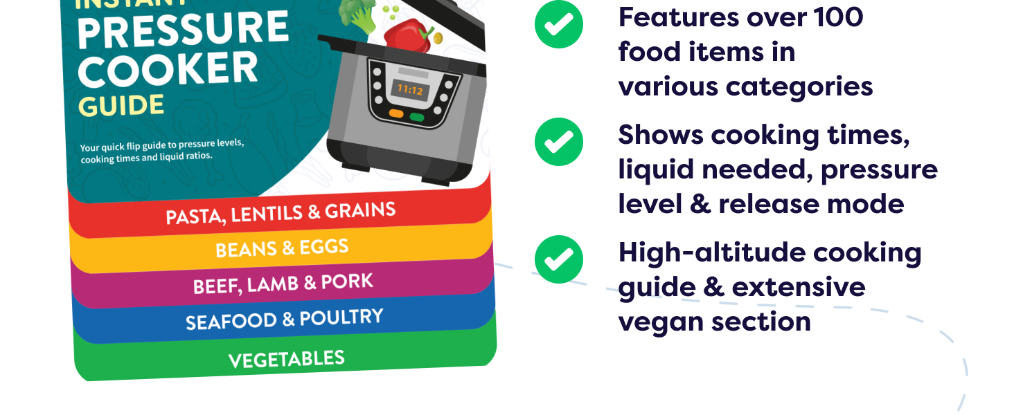 air fryer cheat sheets instant pot magnet