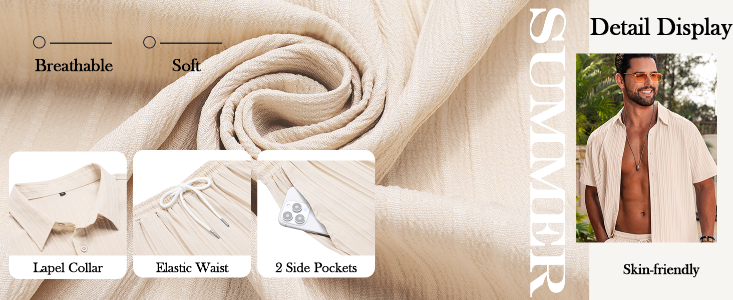 mens white outfits 2 piece party outfit pleated shirt pleated Shortss mens pleated outfits