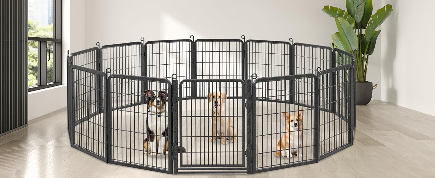 Dog Playpen Outdoor Metal Dog Pens Outside with Door