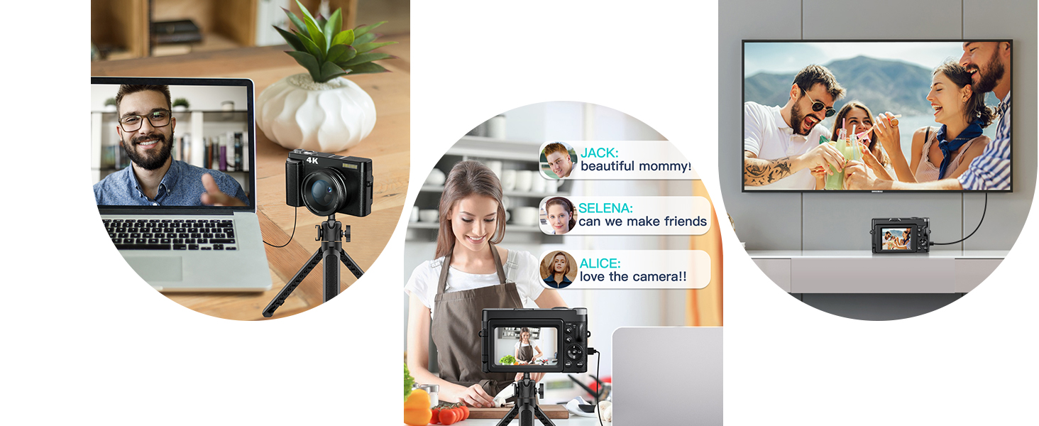 Zostuic 4K Digital Camera UV Lens, 48MP Vlogging Camera Autofocus Image