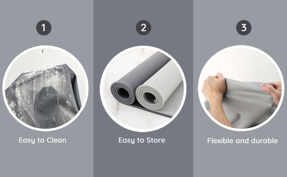 Gartful Silicone Mat for Kitchen Counter, 28" x 20" x 0.06